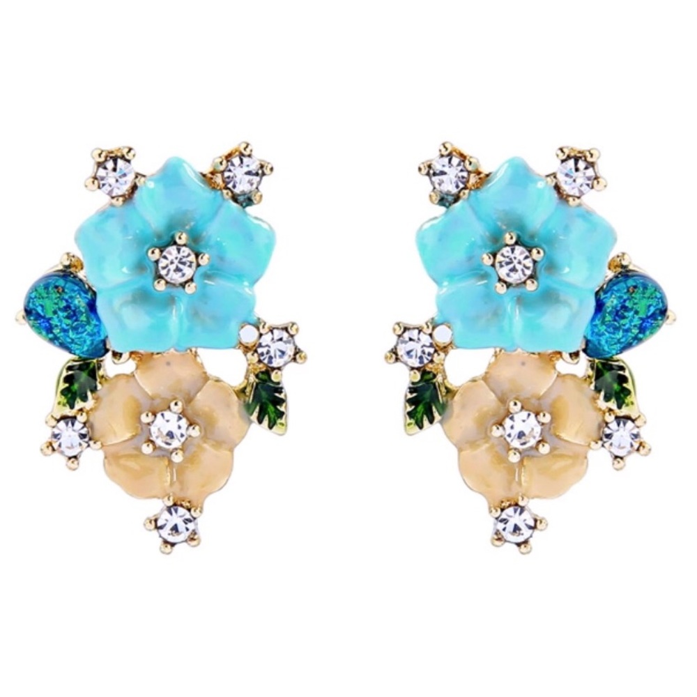 Swarovski Floral Garland Earrings New With Tags
